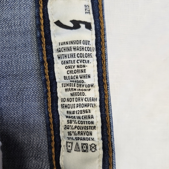 Indigo Rein Size 5 Blue Jean Mini Pencil Skirt Casual Style - Picture 8 of 8